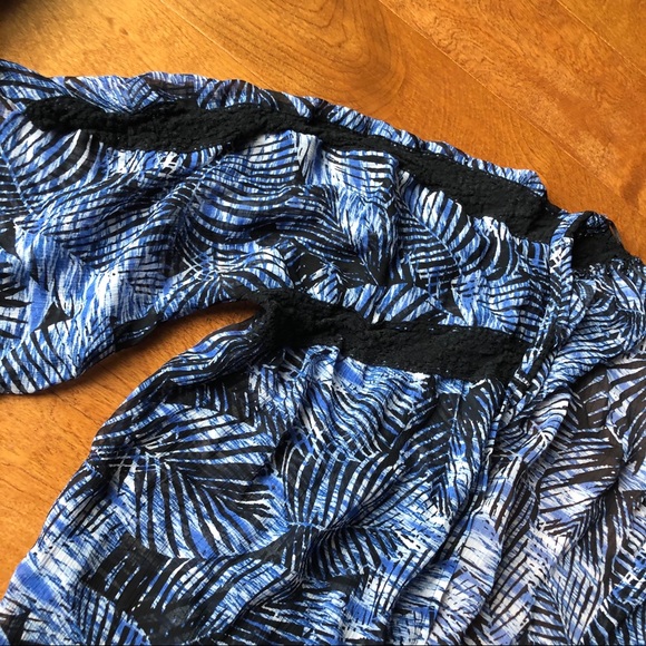 SOLD Express Tropical Print Blue Kimono Size Small - Picture 2 of 5